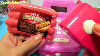 Cash Register Play Circle with HEB Grocery Toys by CreateColors Unboxing and playing with