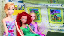 Avion rêve gelé cauchemar parodie partie jouer vacances Elsa anna barbie doh 1