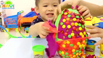 Learn Kids M&Ms Rainbow Surprise Eggs Giant Candy Minnie Frozen Elsa Toys Children Toy Eg