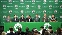 Kyrie Irving Talks about LeBron James - Introductory Press Conference - Boston Celtics