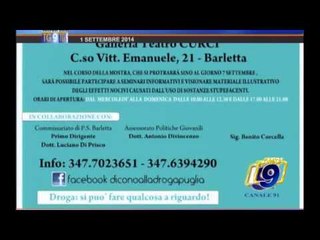 BARLETTA | Al Curci mostra "Dico no alla droga Puglia": il 2 settembre inaugurazione