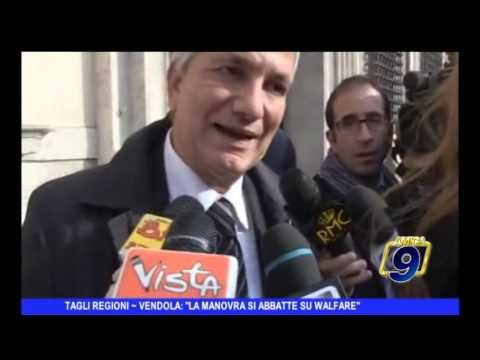 TAGLI REGIONI | Vendola: La manovra si abbatte su welfare