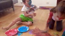 Apprendre les couleurs pour enfants corps peindre doigt la famille chanson garderie rimes apprentissage vidéo