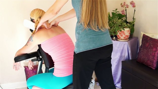 Chair Massage Techniques for Neck & Shoulders, Relaxing ASMR Massage & Body Work