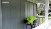 Florida residents board up houses and fill up gas tanks before Irma hits