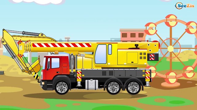 Мультики про машинки для Детей. Экскаватор и Грузовичок. Убираем на Детской площадке