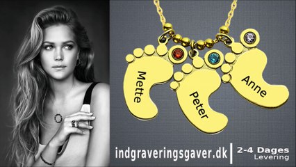 Navnehalskæde med 2 navne