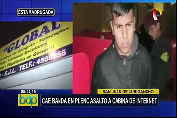 SJL: capturan a delincuentes en pleno asalto a cabina de internet