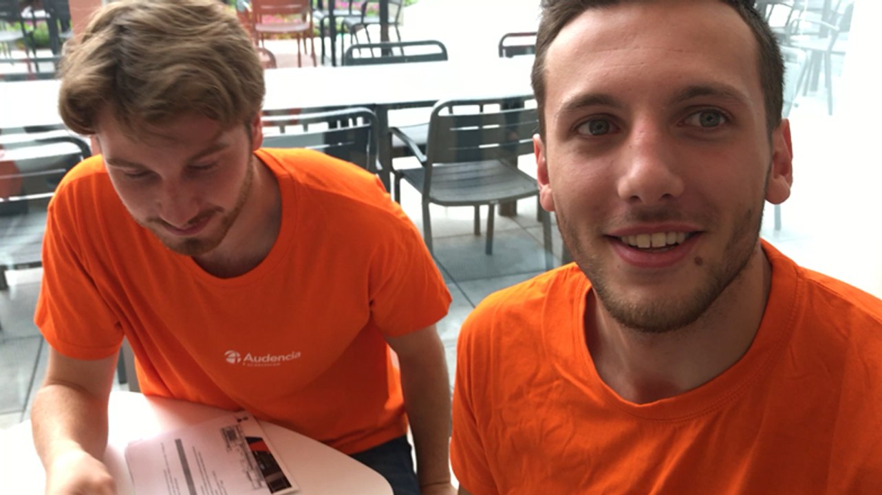 Adrien et Nicolas, étudiants en 1ère année à Science Com