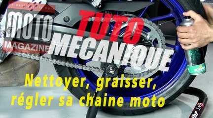 Tuto mécanique moto - nettoyer, graisser et apprendre régler sa chaine