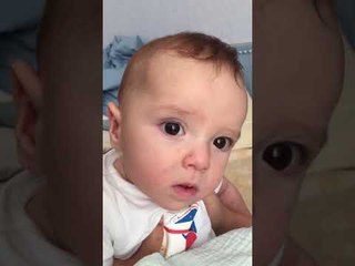 Sleepy Baby Struggles to Keep His Eyes Open