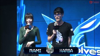 FW VS XG Rami賽後訪問karsa，為何先出耳語，長知識了xd，主持人Rami，2017 LMS W6D1