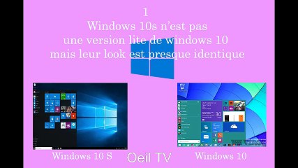 Voici cinq caractéristiques de Windows 10s
