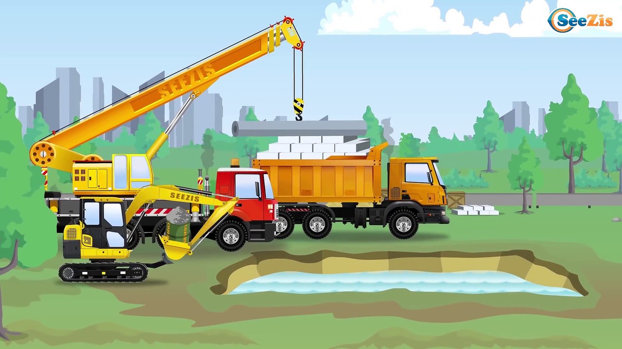 Бульдозер и Грузовик Мультфильмы про МАШИНКИ в...