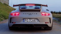 2018 (991.2) Porsche 911 GT3 - 500HP, launch-control start, sick acceleration sound! Stock exhaust.