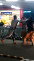 Security Guard Punches Woman in the Face After She Spit on Him
