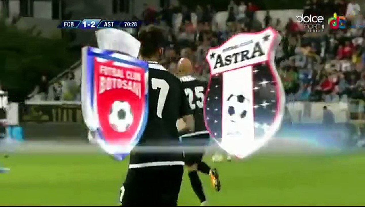 1-2 Claudiu Belu Goal Romania  Divizia A - 08.09.2017 FC Botosani 1-2 Astra Giurgiu