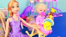 ELSA DAYCARE Play-Doh Barbie FROZEN PARODY PEPPA PIG Part 2 Anna Maleficent Babysit AllToy
