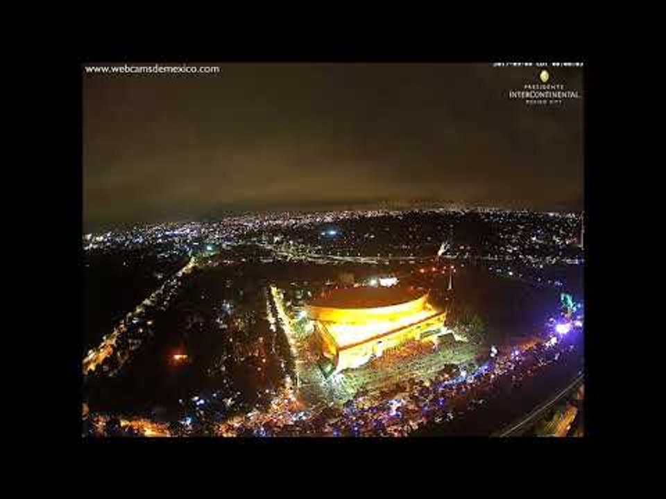 Crowds Stream From Mexico's National Auditorium as Earthquake Rattles Capital