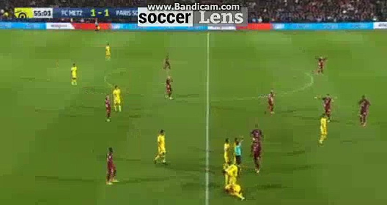 Benoit Assou Ekotto Red Card - Metz 1-1 PSG - 08.09.2017 HD