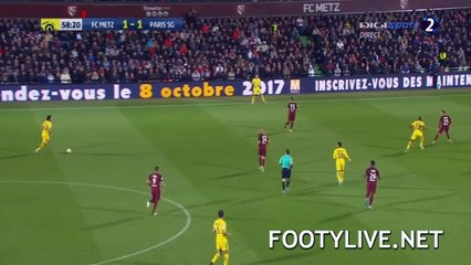 Kylian Mbappé Goal HD -  Metz 1 - 2	Paris SG 08.09.2017 HD