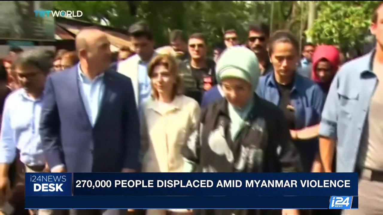 i24NEWS DESK | 270,000 people displaced amid Myanmar violence | Friday, September 8th 2017