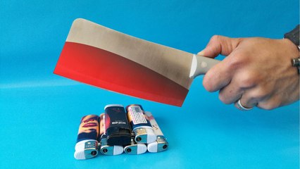 1000 degree KNIFE EXPERIMENT VS LIGHTER AND MATCHES