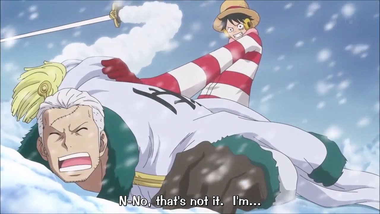 Vice Admiral Smoker VS Luffy - One Piece SUB ( Punk Hazard # 33)