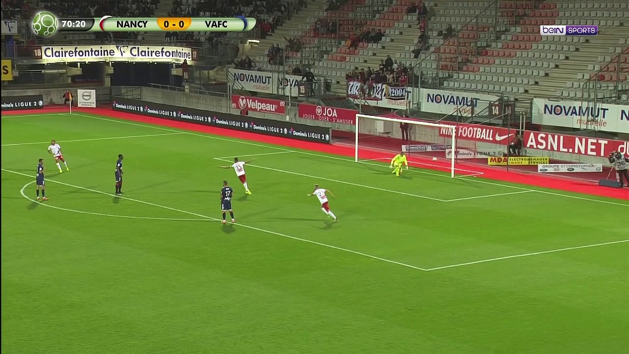 Nancy-Valenciennes (Ligue 2) : Le doublé d'Amine Bassi - 08 septembre 2017