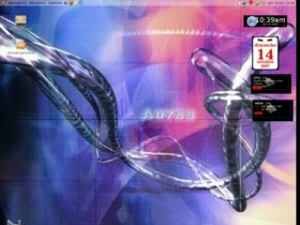 Mon bureau sous linux