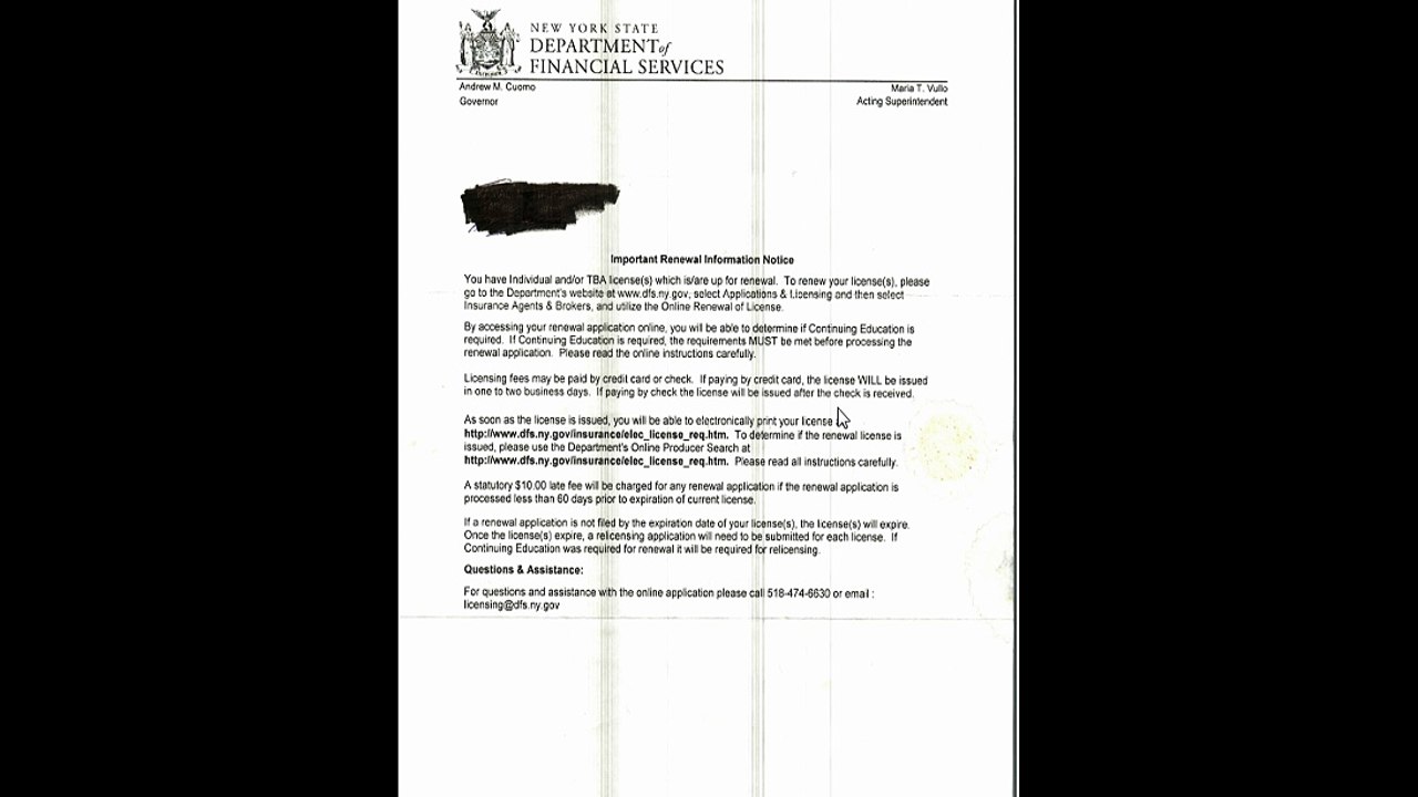 RENEWAL INFORMATION FOR BROKER AND AGENT LICENSE