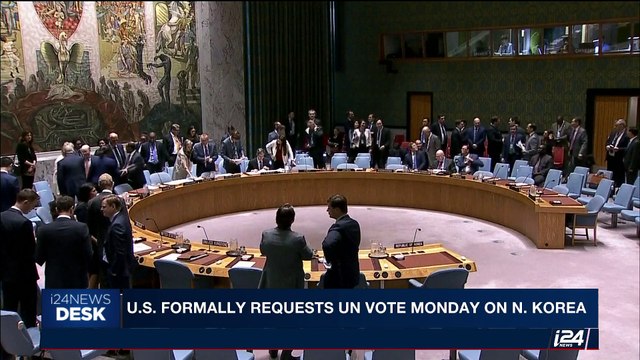 i24NEWS DESK | U.S formally requests UN vote Monday on N.Korea | Friday, September 8th 2017