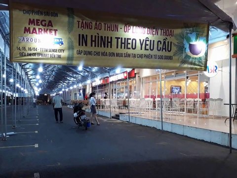 Cho thuê nhà bạt trong Phiên chợ Sài Gòn tại Coop mart Bến Tre