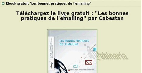 Ebook  "Les bonnes pratiques de l'emailing"