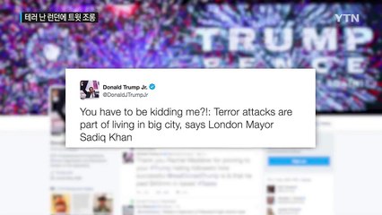 테러난 런던에 '불난 집 부채질'한 트럼프 아들 / YTN (Yes! Top News)
