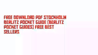 Free Download PDF Stockholm Berlitz Pocket Guide (Berlitz Pocket Guides) Free Best Sellers