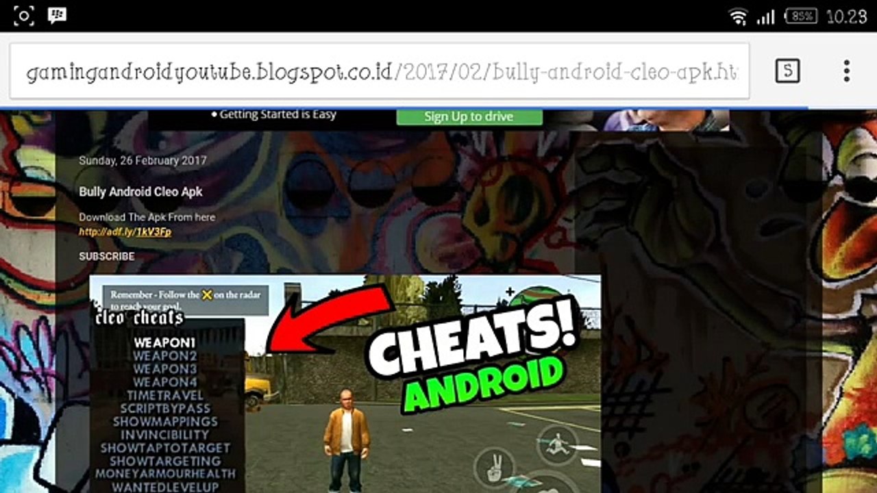 Bully Android Cleo Script Mod (Cheats)