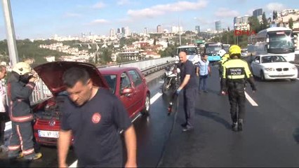 15 Temmuz Şehitler Köprüsü'nde Araç Yangını