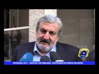 REGIONALI 2015 | Gentile con Emiliano, centrodestra rinvia decisioni