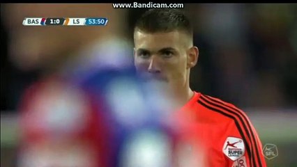 Amazing Free Kick Kololli (1-1) FC Basel vs Lausanne-Sport