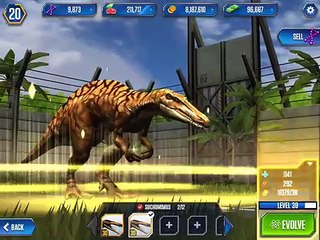 Jeu jurassique niveau niveau le le le le la monde suchomimus 40