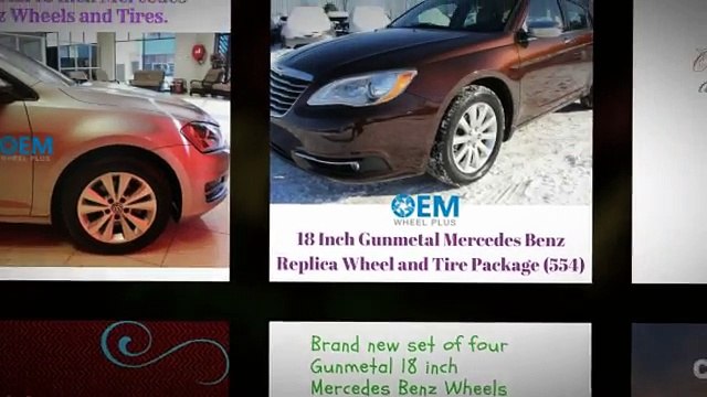 18 Inch Gunmetal Mercedes Benz Replica Wheel and Tire Package (554)