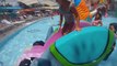 Dolusupark aqua park büyük kaydıraklarda kayma vakti, eğlenceli çocuk videosu