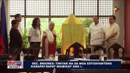 Sec. Briones: Tiniyak na sa mga estudyanteng karapat-dapat maibigay ang libreng matrikula