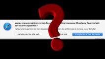 Mot de passe sur Safari - Retrouver un mot de passe / retrouver la fenêtre qui permet d'enregistrer les mots de passe