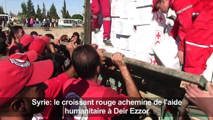 Deir Ezzor: le croissant rouge achemine de l'aide humanitaire