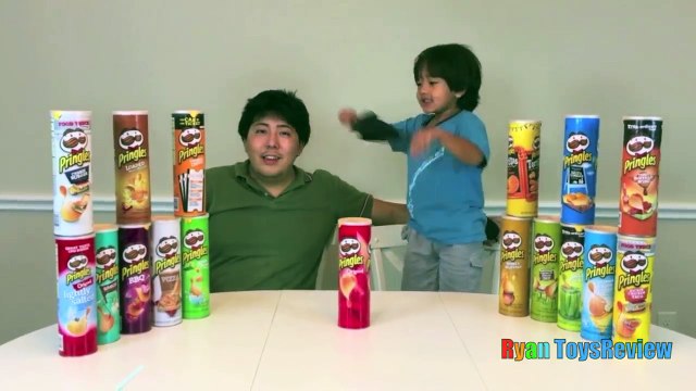 PRINGLES CHALLENGE! Potato Chip Flavors Tasting Contest Ryan ToysReview