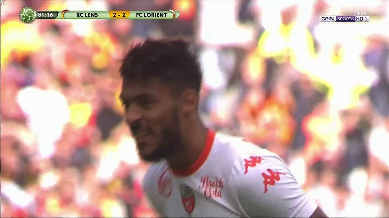 2-3 Denis Bouanga Goal (Pen.) - RC Lens 2 - 3 FC Lorient - 09.09.2017 (Full Replay)