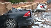 تحطم 10 سيارات جراء انهيار جدار بالصين