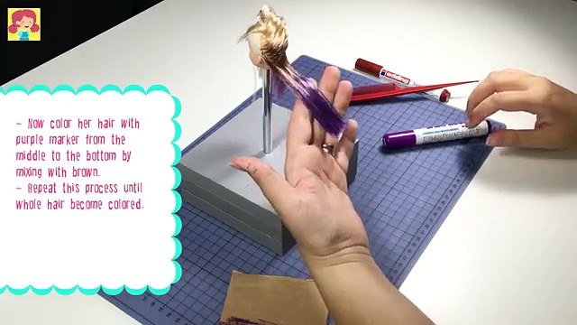 Bricolage poupée pour cheveux la Coupe de cheveux enfants faire jouets tutoriel Jessie j barbie barbie